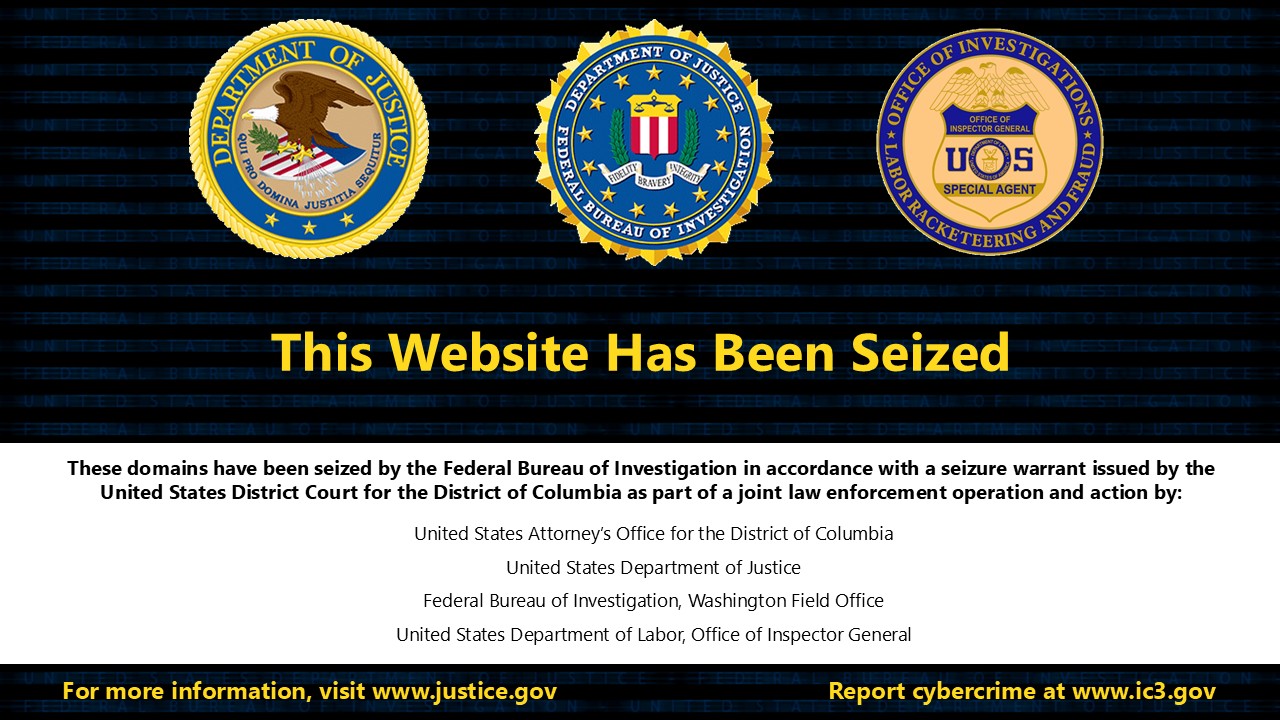 Aaerdoo.com seizure banner