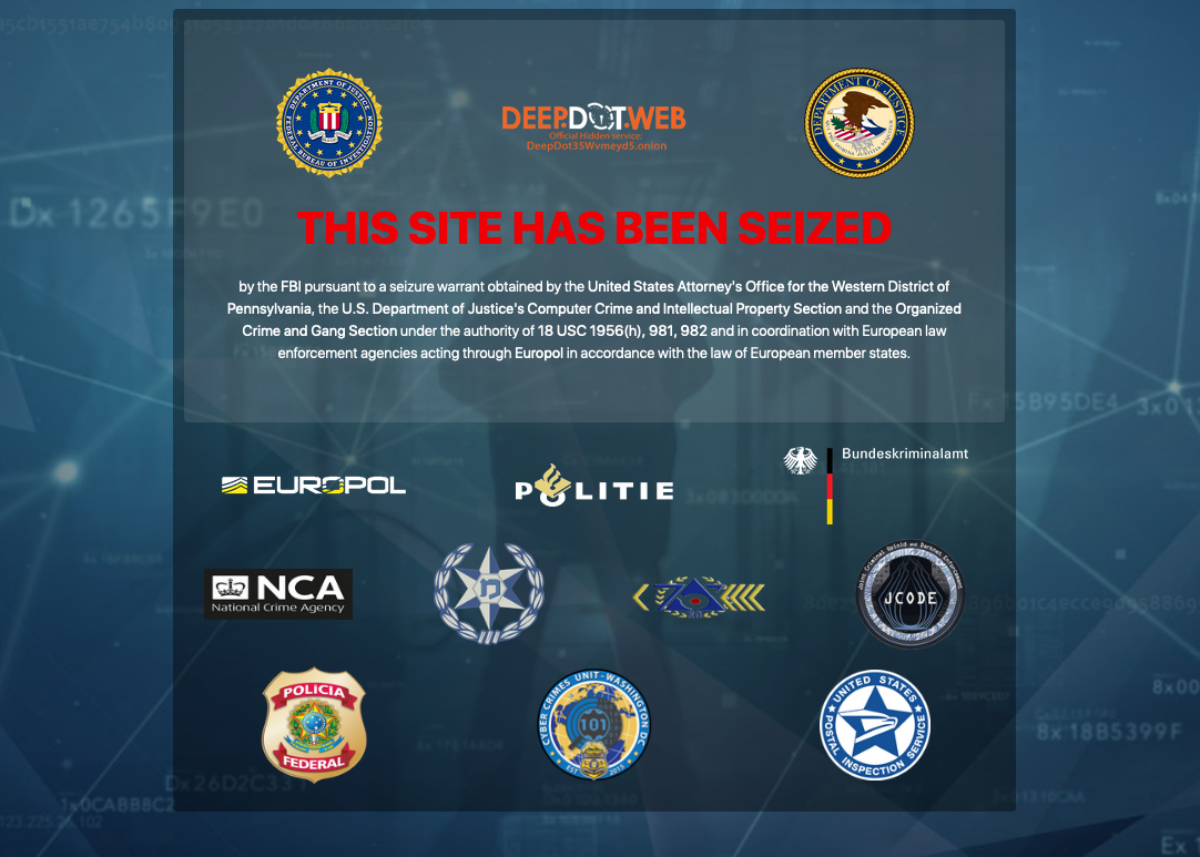 DeepDotWeb seizure banner