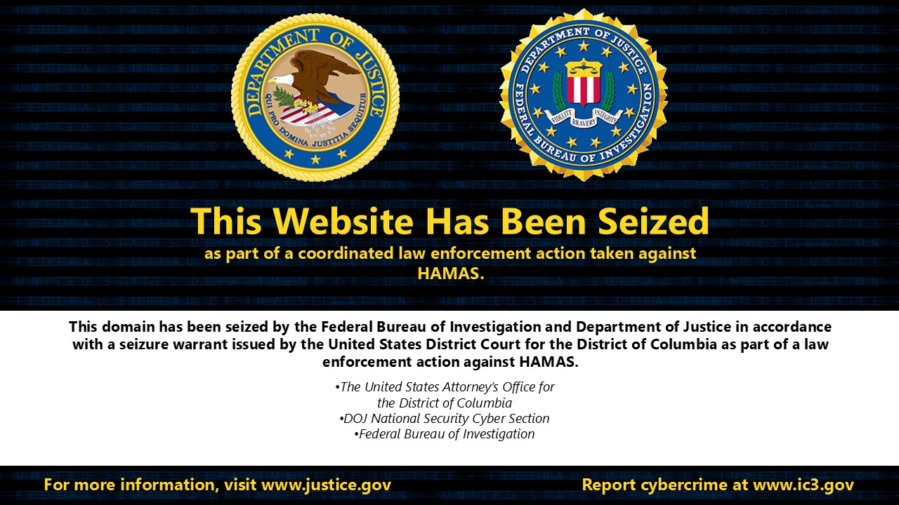 Alaqsaflood.org seizure banner