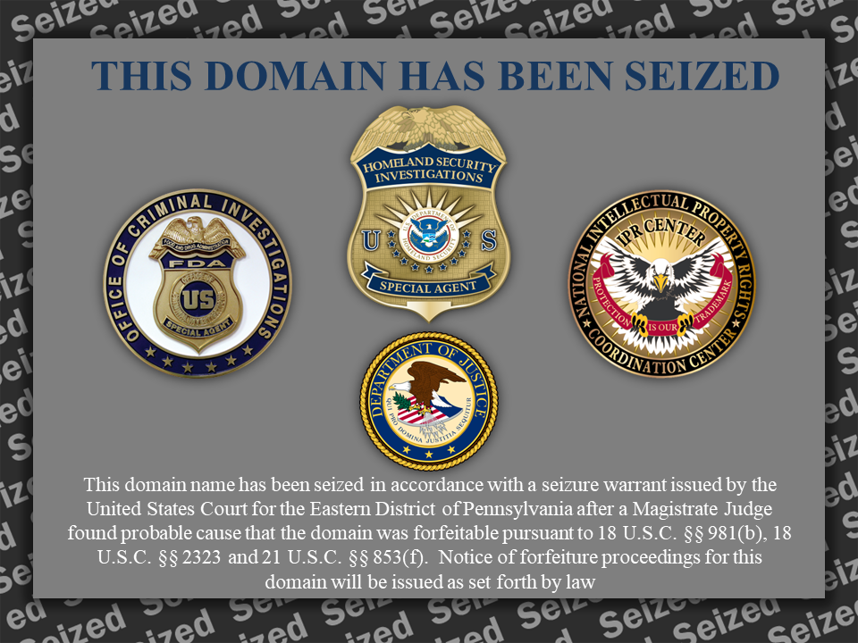 Sexpillshop.com seizure banner