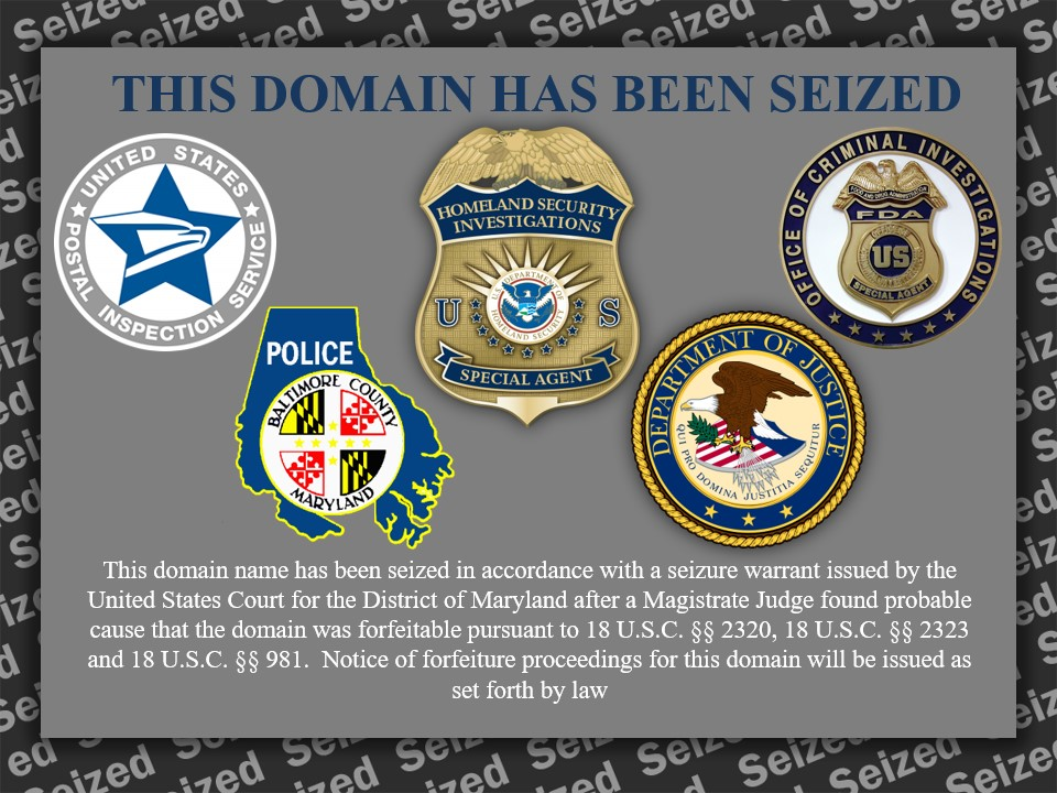 Fake Walmart COVID-19 scam seizure banner