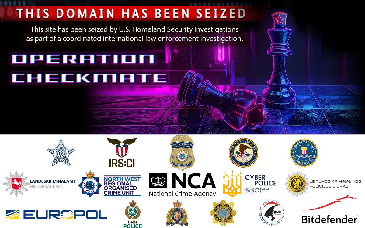 BlackSuit / Operation Checkmate seizure banner