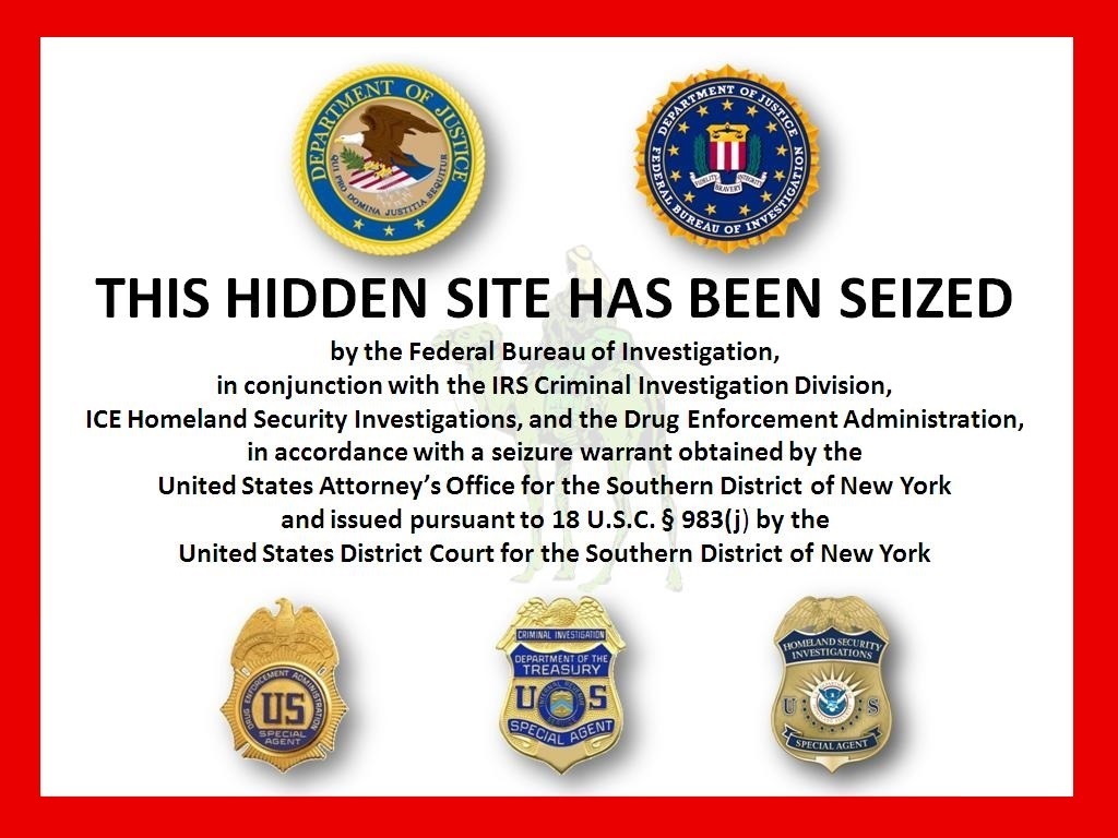 Silk Road seizure banner