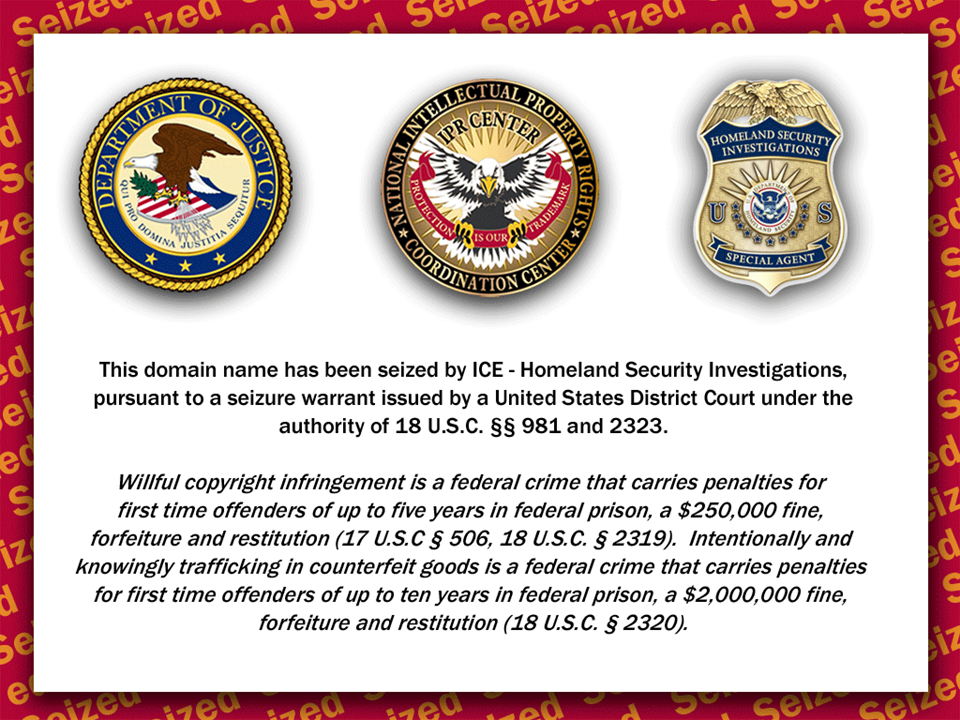 Counterfeit products seizure banner