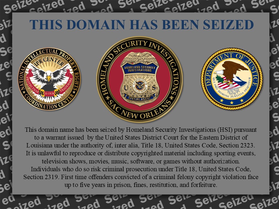 StreamEast seizure banner