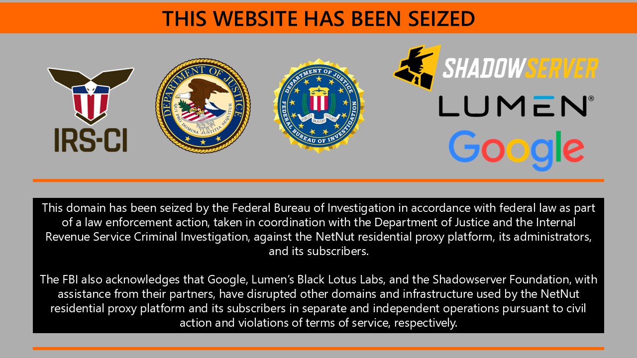 NetNut seizure banner